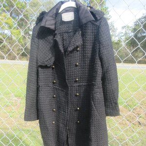 LANVIN 2006 Black Coat Size 38